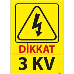 3 Kv Uyarı Levhası için detaylı bilgi göster 3 Kv Uyarı Levhası resmi