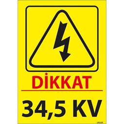 34,5 Kv Uyarı Levhası için detaylı bilgi göster 34,5 Kv Uyarı Levhası resmi