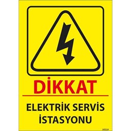 Elektrik Servis İstasyonu Uyarı Levhası için detaylı bilgi göster Elektrik Servis İstasyonu Uyarı Levhası resmi