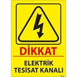 Elektrik Tesisat Kanalı Uyarı Levhası için detaylı bilgi göster Elektrik Tesisat Kanalı Uyarı Levhası resmi