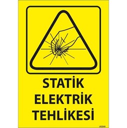 Statik Elektrik Tehlikesi Uyarı Levhası için detaylı bilgi göster Statik Elektrik Tehlikesi Uyarı Levhası resmi