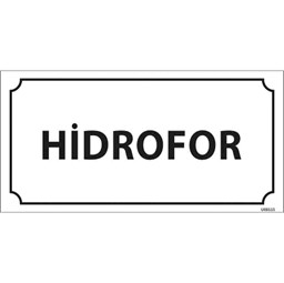 Hidrofor Kapı İsimliği resmi